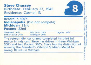 1985 A & S Racing Indy #8 Steve Chassey Back