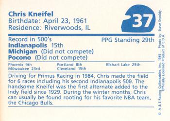 1985 A & S Racing Indy #37 Chris Kneifel Back