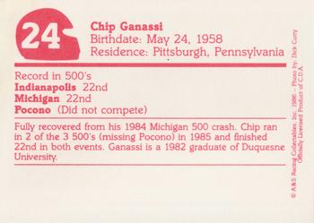 1986 A & S Racing Indy #24 Chip Ganassi Back