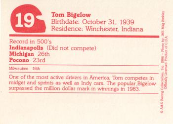 1986 A & S Racing Indy #19 Tom Bigelow Back