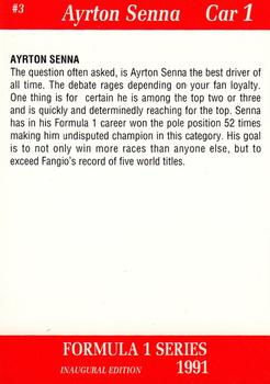 1991 Carms Formula 1 #3 Ayrton Senna Back