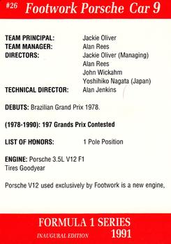 1991 Carms Formula 1 #26 Michele Alboreto Back