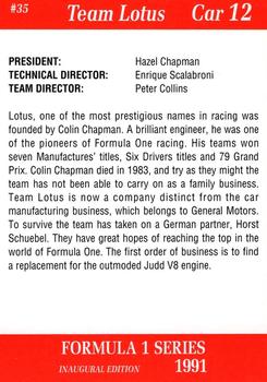 1991 Carms Formula 1 #35 Julian Bailey Back