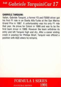 1991 Carms Formula 1 #48 Gabriele Tarquini Back