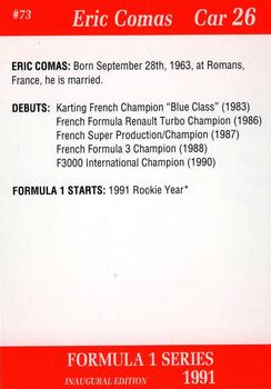1991 Carms Formula 1 #73 Erik Comas Back
