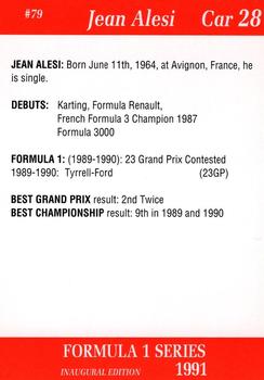 1991 Carms Formula 1 #79 Jean Alesi Back