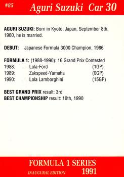 1991 Carms Formula 1 #85 Aguri Suzuki Back