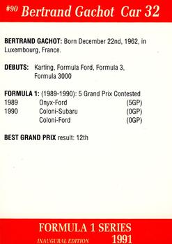 1991 Carms Formula 1 #90 Bertrand Gachot Back