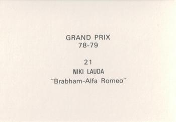 1978-79 Grand Prix  #21 Niki Lauda Back