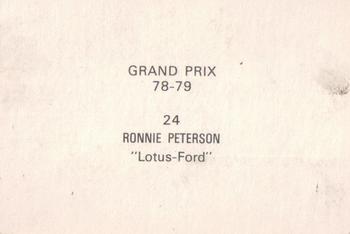 1978-79 Grand Prix  #24 Ronnie Peterson Back