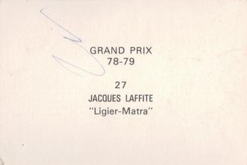 1978-79 Grand Prix  #27 Jacques Laffite Back