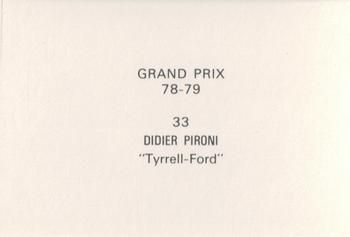 1978-79 Grand Prix  #33 Didier Pironi Back