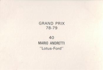 1978-79 Grand Prix  #40 Mario Andretti Back