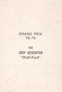 1978-79 Grand Prix  #44 Jody Scheckter Back