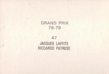 1978-79 Grand Prix  #47 Jacques Laffite / Riccardo Patrese Back