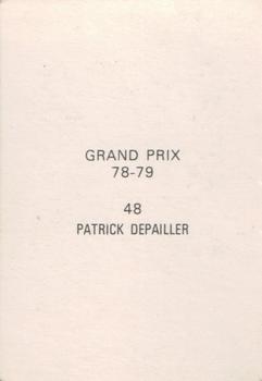 1978-79 Grand Prix  #48 Patrick Depailler Back