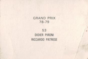 1978-79 Grand Prix  #53 Didier Pironi / Riccardo Patrese Back