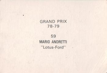 1978-79 Grand Prix  #59 Mario Andretti Back