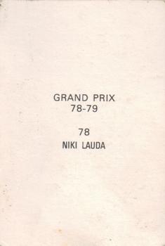 1978-79 Grand Prix  #78 Niki Lauda Back