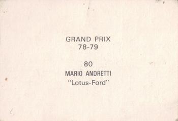 1978-79 Grand Prix  #80 Mario Andretti Back