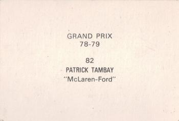 1978-79 Grand Prix  #82 Patrick Tambay Back