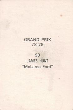 1978-79 Grand Prix  #93 James Hunt Back