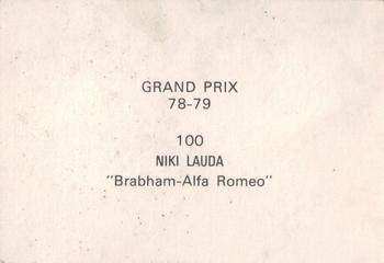 1978-79 Grand Prix  #100 Niki Lauda Back