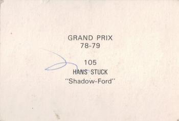 1978-79 Grand Prix  #105 Hans Stuck Back