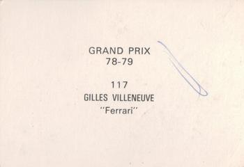 1978-79 Grand Prix  #117 Gilles Villeneuve Back