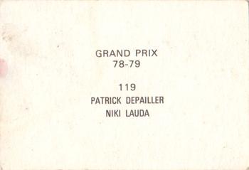 1978-79 Grand Prix  #119 Patrick Depailler / Niki Lauda Back
