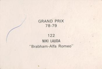 1978-79 Grand Prix  #122 Niki Lauda Back