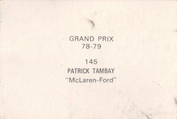 1978-79 Grand Prix  #145 Patrick Tambay Back