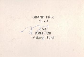 1978-79 Grand Prix  #153 James Hunt Back