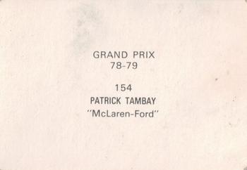 1978-79 Grand Prix  #154 Patrick Tambay Back