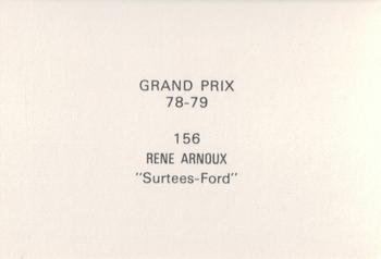 1978-79 Grand Prix  #156 Rene Arnoux Back