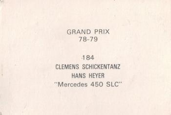 1978-79 Grand Prix  #184 Clemens Schickentanz / Hans Heyer Back