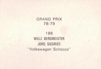 1978-79 Grand Prix  #186 Willi Bergmeister / Jorg Siegrist Back