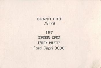 1978-79 Grand Prix  #187 Gordon Spice / Teddy Pilette Back
