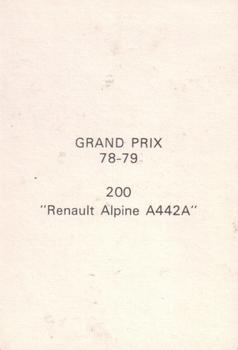 1978-79 Grand Prix  #200 Renault Alpine A442A Back
