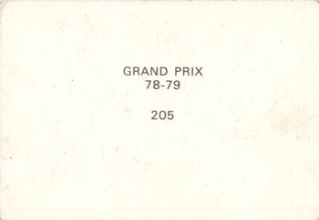 1978-79 Grand Prix  #205 Grand Prix 1978-79 Back