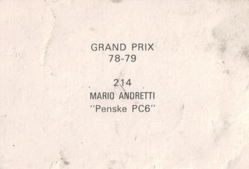 1978-79 Grand Prix  #214 Mario Andretti Back