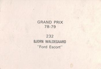 1978-79 Grand Prix  #232 Bjorn Waldegard Back