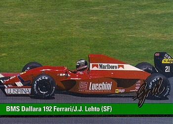 1992 Grid Formula 1 #20 Dallara/Lehto Front