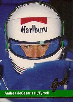 1992 Grid Formula 1 #70 Andrea de Cesaris Front
