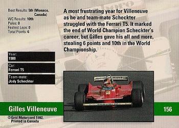 1992 Grid Formula 1 #156 Villeneuve/Ferrari T5 Back