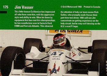 1992 Grid Formula 1 #175 Jimmy Vasser Back