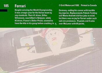 1992 Grid Formula 1 #185 1982/Ferrari Back