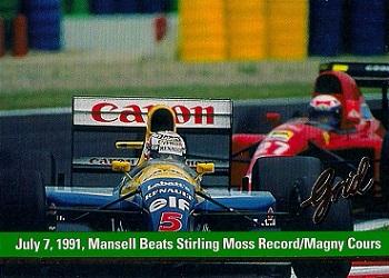 1992 Grid Formula 1 #192 July 7, 1991/Mansell/Magny Cours Front
