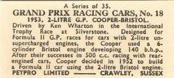 1962 Petpro Limited Grand Prix Racing Cars #18 Ken Wharton Back