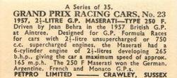 1962 Petpro Limited Grand Prix Racing Cars #23 Jean Behra Back